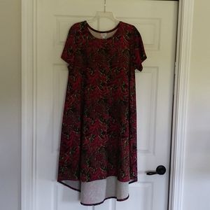 Lularoe Carly - L - Purple, Pink & Green - Pocket